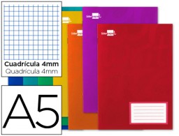 Libreta escolar Liderpapel A5 14h 60g/m² c/4mm. colores surtidos